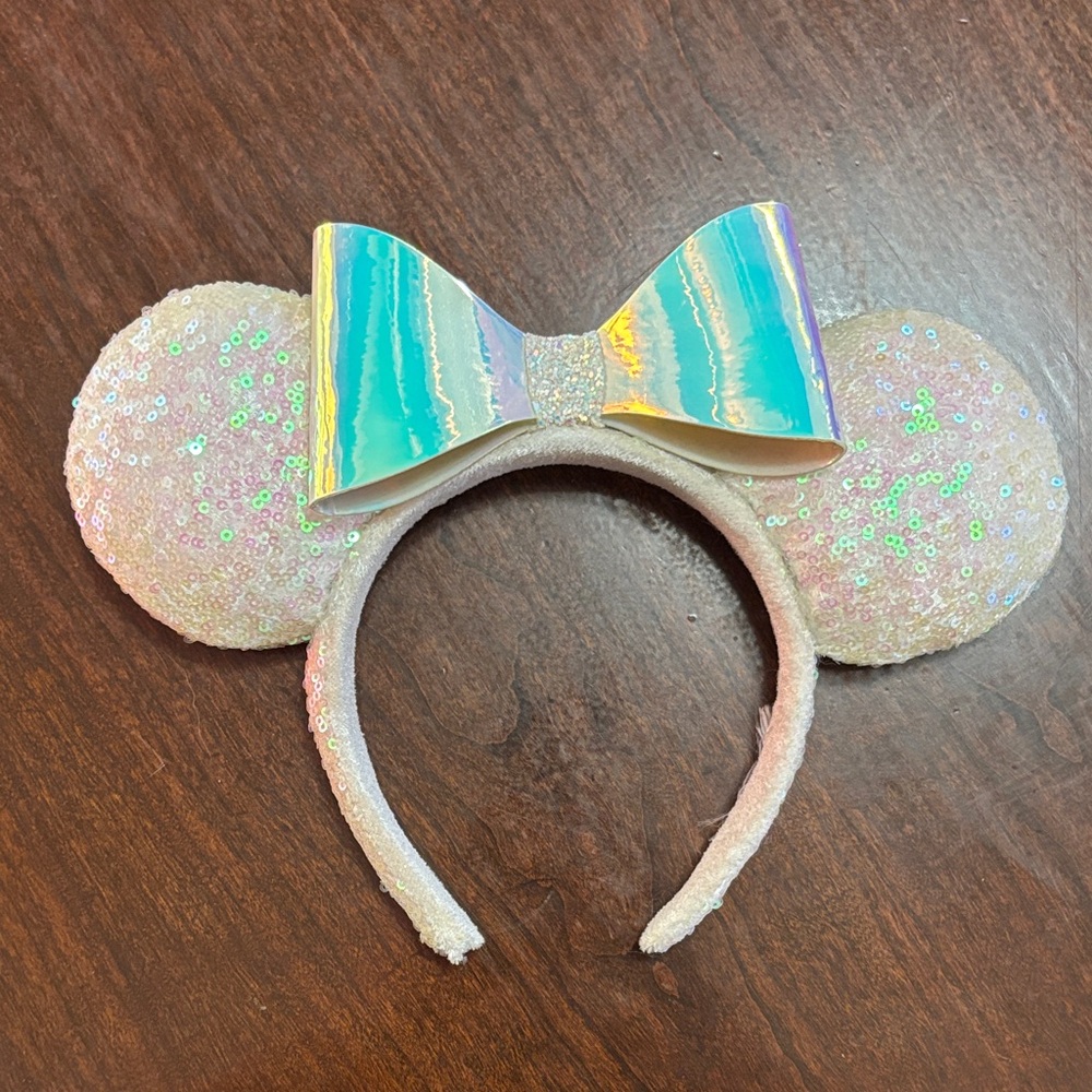Disney Sequin Ears Headband with Iridescent Bow